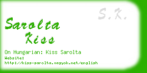 sarolta kiss business card